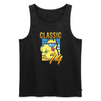 LLama Classic Number 74 Born in 1974 Turning 74 - Men's Premium Organic Tank Top - black - Front - Michal (187cm)
