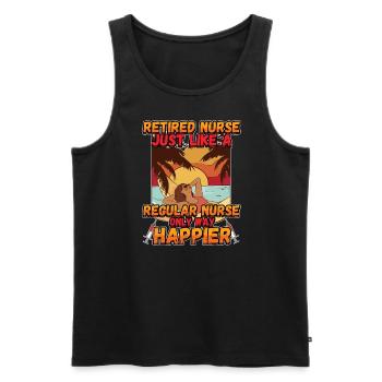 Retired Nurse For A Registered Nurse - Men's Premium Organic Tank Top - black - Front - Michal (187cm)