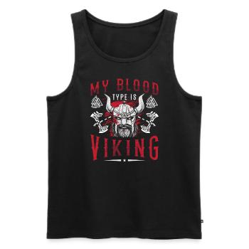 Norse Viking Mythology Drinking Design for Viking - Männer Premium Bio Tank Top - Schwarz - Vorne - AI Model Male 178 light (178cm)