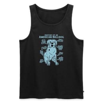 Anatomy of an American Bulldog - Männer Premium Bio Tank Top - Schwarz - Vorne - Michal (187cm)