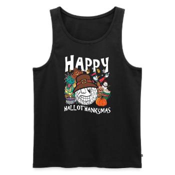 Hallothanksmas Golf Halloween Christmas - Männer Premium Bio Tank Top - Schwarz - Vorne - Michal (187cm)