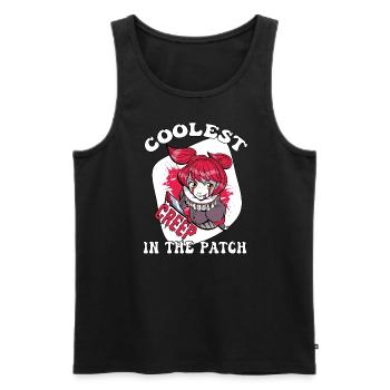 Coolest Creep In The Patch Halloween Costume - Männer Premium Bio Tank Top - Schwarz - Vorne - AI Model Male 178 light (178cm)