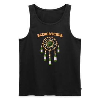 Beercatcher Dreamcatcher Beer Party - Männer Premium Bio Tank Top - Schwarz - Vorne - Michal (187cm)