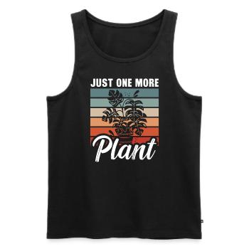Just One More Plant Hobby Gardener - Männer Premium Bio Tank Top - Schwarz - Vorne - Michal (187cm)