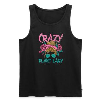 Crazy Plant Lady Garden Farmer Gardening - Männer Premium Bio Tank Top - Schwarz - Vorne - Michal (187cm)