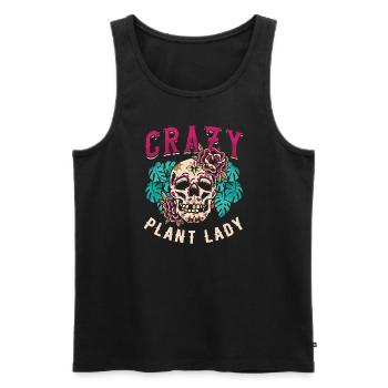 Crazy Plant Lady Garden Farmer Gardening - Männer Premium Bio Tank Top - Schwarz - Vorne - Michal (187cm)