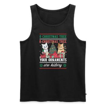 Chats O Arbre de Noël Ornements Drôles Pyjama - Débardeur bio Premium Homme - noir - Devant - Michal (187cm)