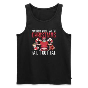 I Got Fat For Christmas - Men's Premium Organic Tank Top - black - Front - Michal (187cm)