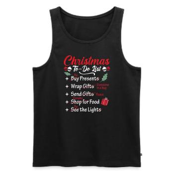 Chritmas To-Do List - Männer Premium Bio Tank Top - Schwarz - Vorne - Michal (187cm)