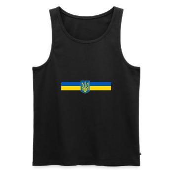 UKRAINE - Débardeur bio Premium Homme - noir - Devant - Michal (187cm)