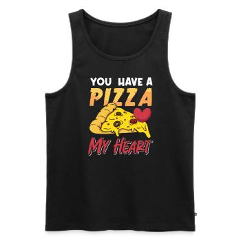 You have a Pizza My Heart - Männer Premium Bio Tank Top - Schwarz - Vorne - Michal (187cm)