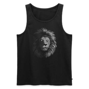 Leon in the shadows - Men's Premium Organic Tank Top - black - Front - AI Model Male 178 light (178cm)