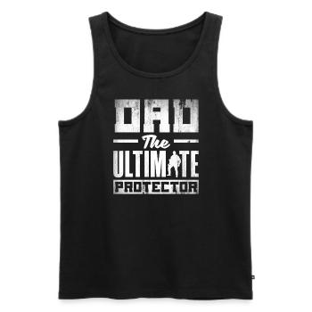 Dad The Ultimate Protector Father's Day - Männer Premium Bio Tank Top - Schwarz - Vorne - Michal (187cm)