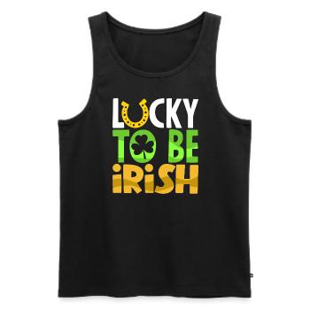 Lucky To Be Irish Celebrate Ireland St Patricks - Débardeur bio Premium Homme - noir - Devant - Michal (187cm)
