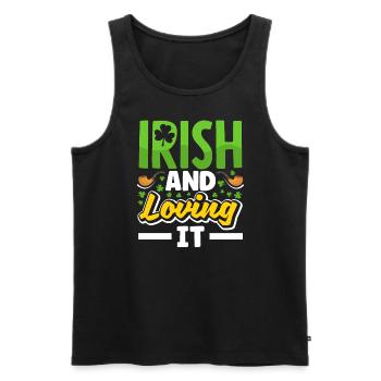 Irlandais et l’aimer St Patricks Day Shamrock - Débardeur bio Premium Homme - noir - Devant - Michal (187cm)