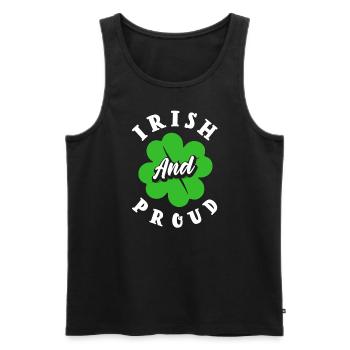 Les Irlandais et les fiers célèbrent la Saint-Patrick en Irlande - Débardeur bio Premium Homme - noir - Devant - Michal (187cm)