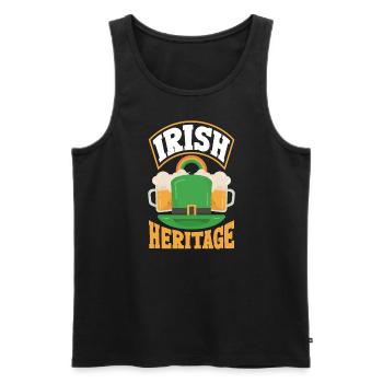 Le patrimoine irlandais célèbre la Saint-Patrick de l’Irlande - Débardeur bio Premium Homme - noir - Devant - Michal (187cm)