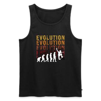 Evolution Skateboarding Skate Retro Streetwear - Männer Premium Bio Tank Top - Schwarz - Vorne - AI Model Male 178 light (178cm)