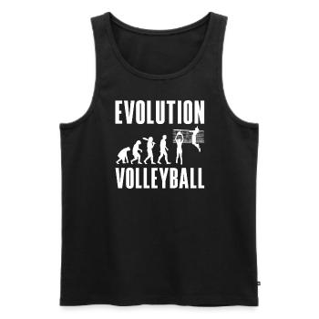 Volleyball Player Sport Retro Evolution - Männer Premium Bio Tank Top - Schwarz - Vorne - AI Model Male 178 light (178cm)