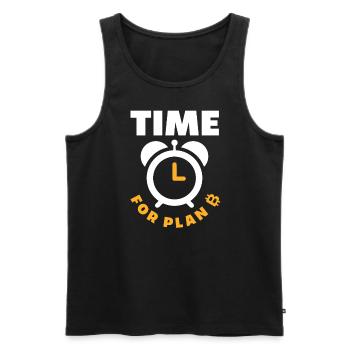 Time For Bitcoin Geek Cryptocurrency Trading Coin - Männer Premium Bio Tank Top - Schwarz - Vorne - Michal (187cm)