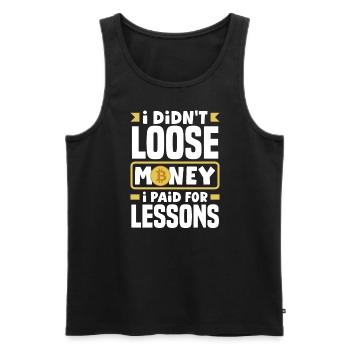 I Paid For Lessons Cryptocurrency Trading BTC - Männer Premium Bio Tank Top - Schwarz - Vorne - Michal (187cm)