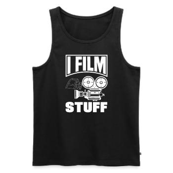 I Film Stuff Filmmaker - Männer Premium Bio Tank Top - Schwarz - Vorne - Michal (187cm)
