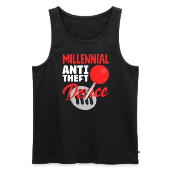 Auto Racing Mechanic Manual Millenial Anti Theft - Männer Premium Bio Tank Top - Schwarz - Vorne - AI Model Male 178 light (178cm)