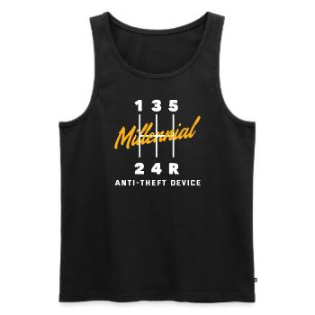 Auto Racing Mechanic Manual Millenial Anti Theft - Männer Premium Bio Tank Top - Schwarz - Vorne - AI Model Male 178 light (178cm)