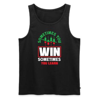 Sometimes You Win Sometimes You Learn Investor Day - Männer Premium Bio Tank Top - Schwarz - Vorne - Michal (187cm)