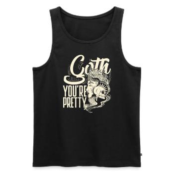 Goth You're Pretty Dark Gothic Pastel Goth - Männer Premium Bio Tank Top - Schwarz - Vorne - AI Model Male 178 light (178cm)