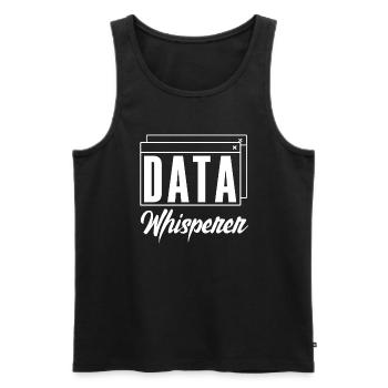 Data Whisperer Database Administrator Data - Männer Premium Bio Tank Top - Schwarz - Vorne - AI Model Male 178 light (178cm)