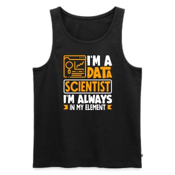 I'm Data Scientist I'm Always In My Element - Männer Premium Bio Tank Top - Schwarz - Vorne - Michal (187cm)