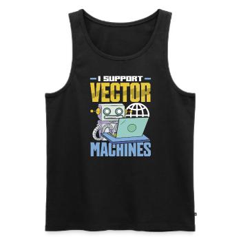 I Support Vector Machines Retro Data Science - Men's Premium Organic Tank Top - black - Front - AI Model Male 178 light (178cm)