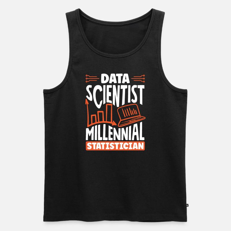 Data Scientist Millennial Statistician - Men's Premium Organic Tank Top - black