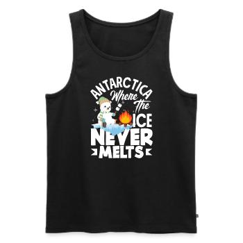 Antarctica where the ice never melts Expedition - Männer Premium Bio Tank Top - Schwarz - Vorne - Michal (187cm)