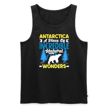 A place of incredible natural wonders Expedition - Men's Premium Organic Tank Top - black - Front - AI Model Male 178 light (178cm)