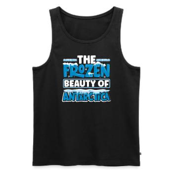 The frozen beauty of Antarctica Expedition - Men's Premium Organic Tank Top - black - Front - AI Model Male 178 light (178cm)