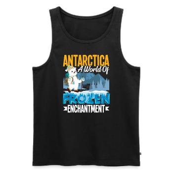 Antarctica a world of frozen enchantment - Männer Premium Bio Tank Top - Schwarz - Vorne - AI Model Male 178 light (178cm)