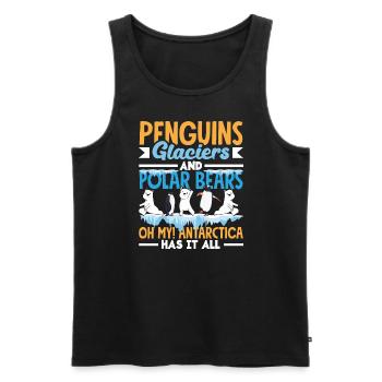 Penguins Glaciers and Polar Bears Expedition - Männer Premium Bio Tank Top - Schwarz - Vorne - AI Model Male 178 light (178cm)