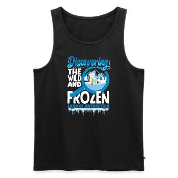 Discovering the wild and frozen land of Antarctica - Männer Premium Bio Tank Top - Schwarz - Vorne - Michal (187cm)