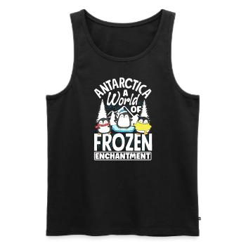 Antarctica a world of frozen enchantment - Männer Premium Bio Tank Top - Schwarz - Vorne - AI Model Male 178 light (178cm)