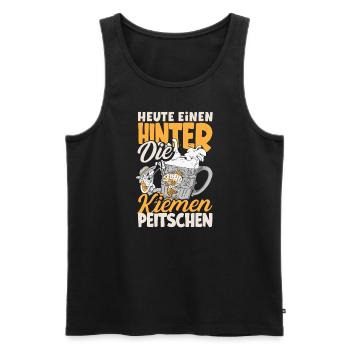 Heute einen hinter die Kiemen peitschen Bier - Männer Premium Bio Tank Top - Schwarz - Vorne - Michal (187cm)