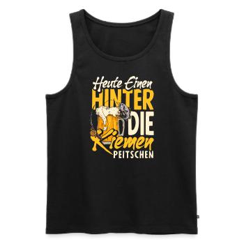 Heute einen hinter die Kiemen peitschen Bier - Männer Premium Bio Tank Top - Schwarz - Vorne - Michal (187cm)