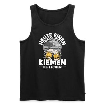 Heute einen hinter die Kiemen peitschen Bier - Männer Premium Bio Tank Top - Schwarz - Vorne - Michal (187cm)