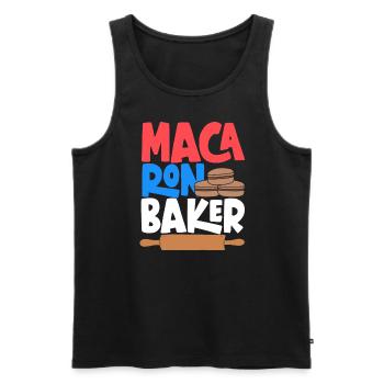 Macaron Baker Paris France Patisserie - Männer Premium Bio Tank Top - Schwarz - Vorne - Michal (187cm)