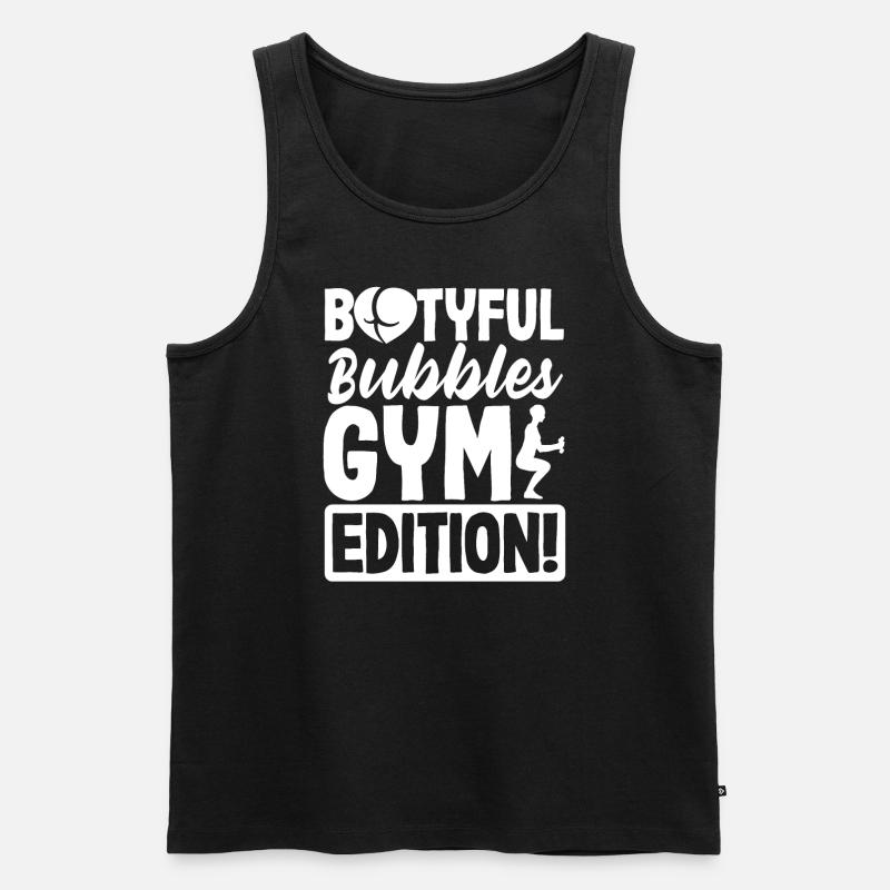 Bootyful Bubbles Gym Edition - Männer Premium Bio Tank Top - Schwarz