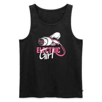 Electric Girl Electric Car Driver E-Car - Men's Premium Organic Tank Top - black - Front - AI Model Male 178 light (178cm)