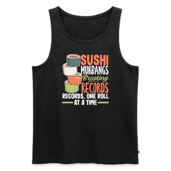 Mukbang and Sushi - Männer Premium Bio Tank Top - Schwarz - Vorne - AI Model Male 178 light (178cm)