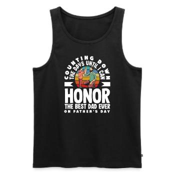 Counting Down the Days Father's Day - Männer Premium Bio Tank Top - Schwarz - Vorne - AI Model Male 178 light (178cm)