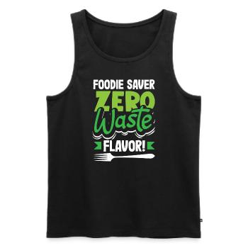 Foodie Saver, Zero Waste Flavor! Mindful - Men's Premium Organic Tank Top - black - Front - AI Model Male 178 light (178cm)
